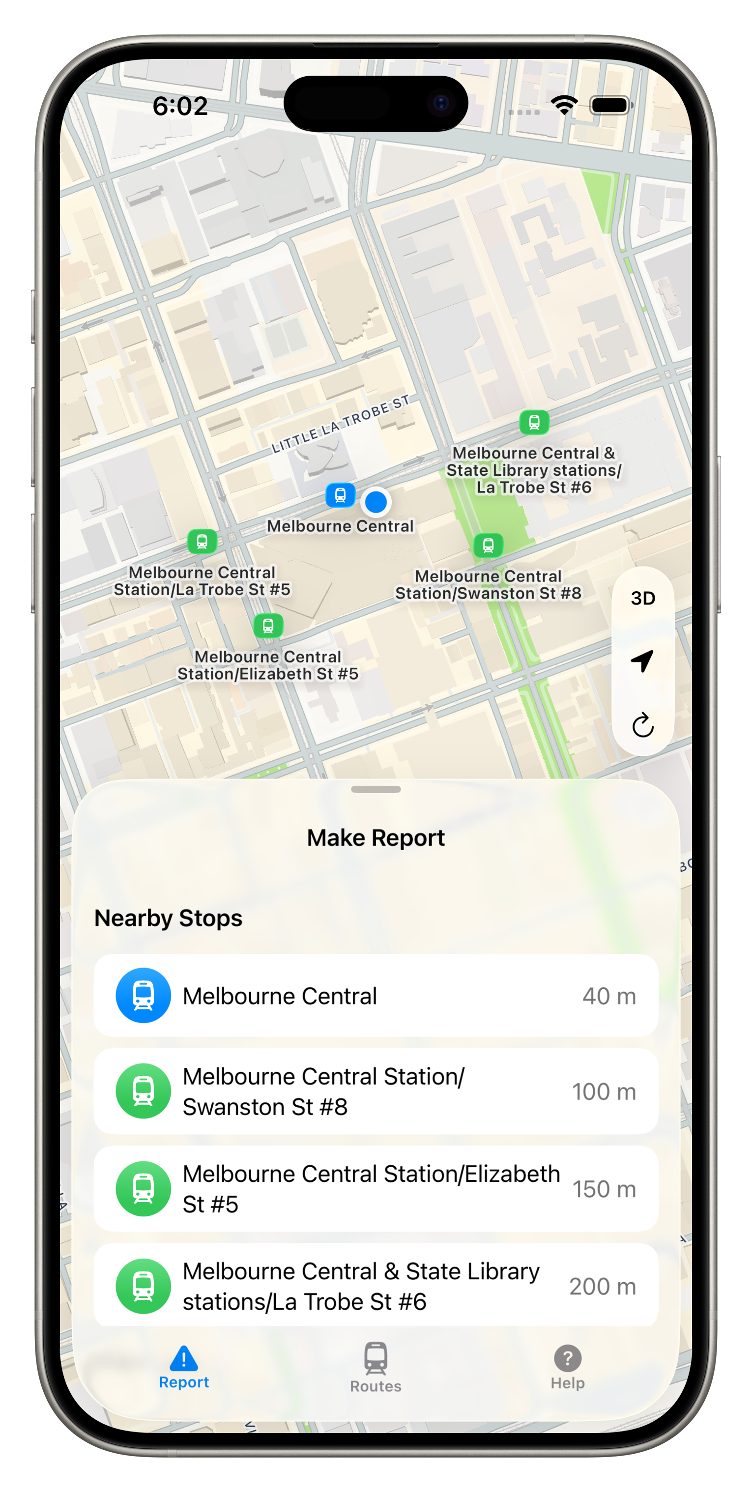 Choose a nearby stop