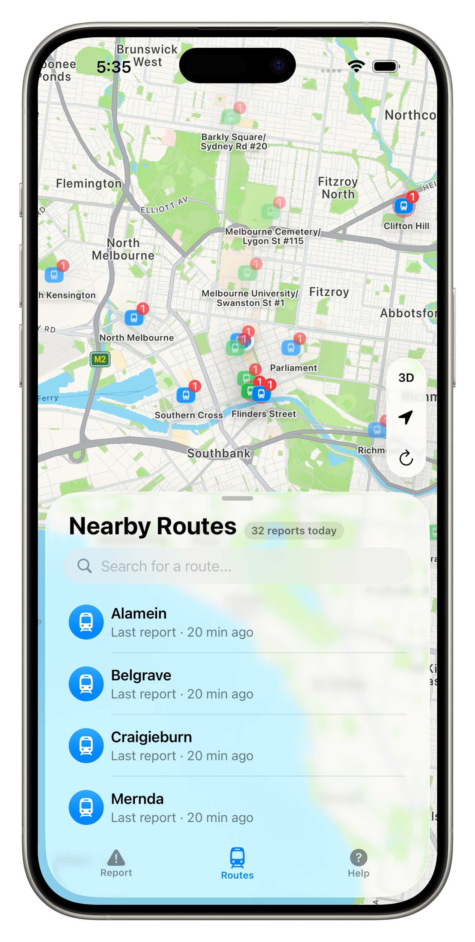 Nearby routes